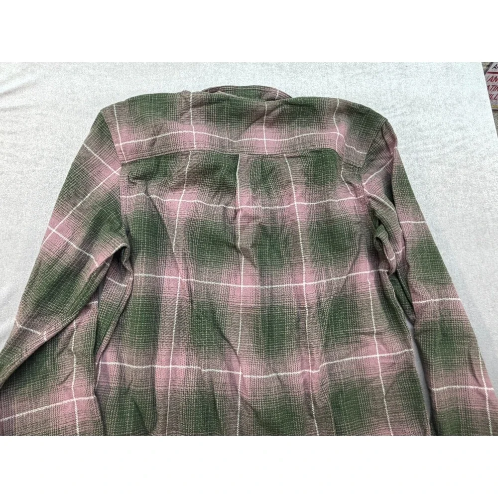 New The North Face Men Arroyo Long sleeve Flannel Shirt Green Purple Size Small